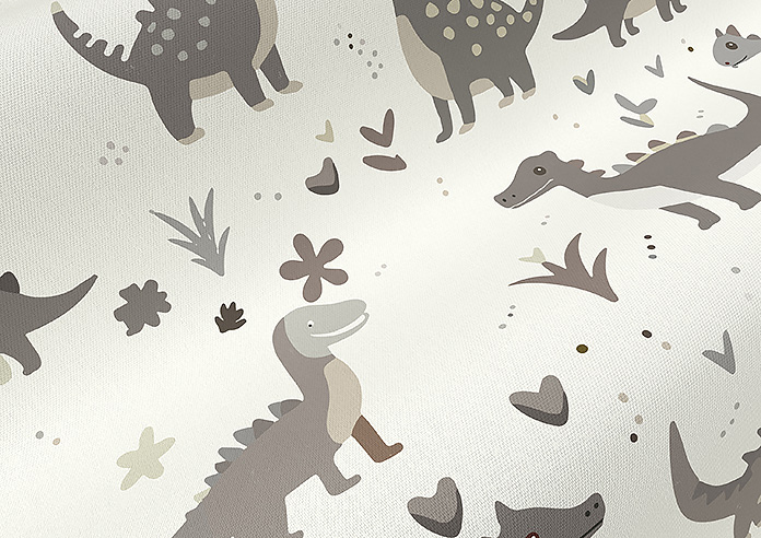 Dino Land, Fossil Grey - Made to Measure Curtains - Image 4